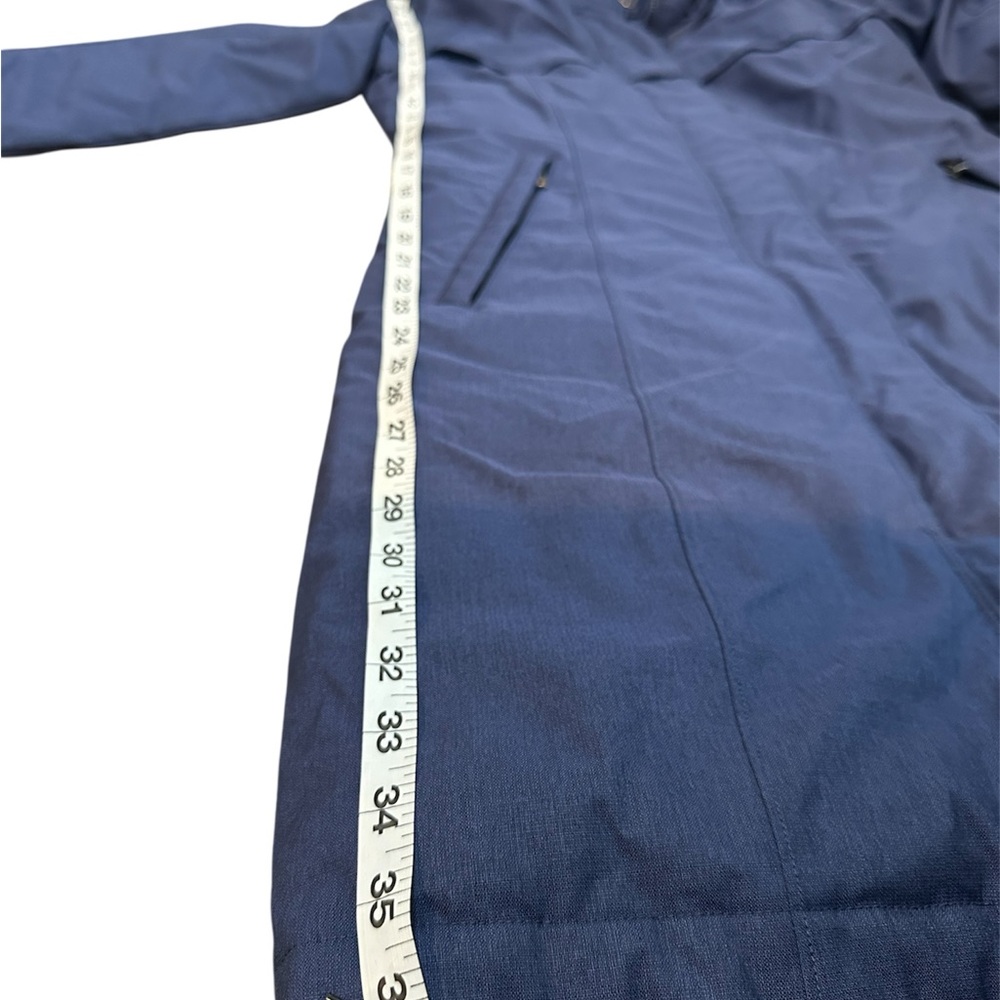 Columbia Women's Flurry Run Long Omni Heat Blue Jacket Coat Hooded Parka - Picture 6 of 10